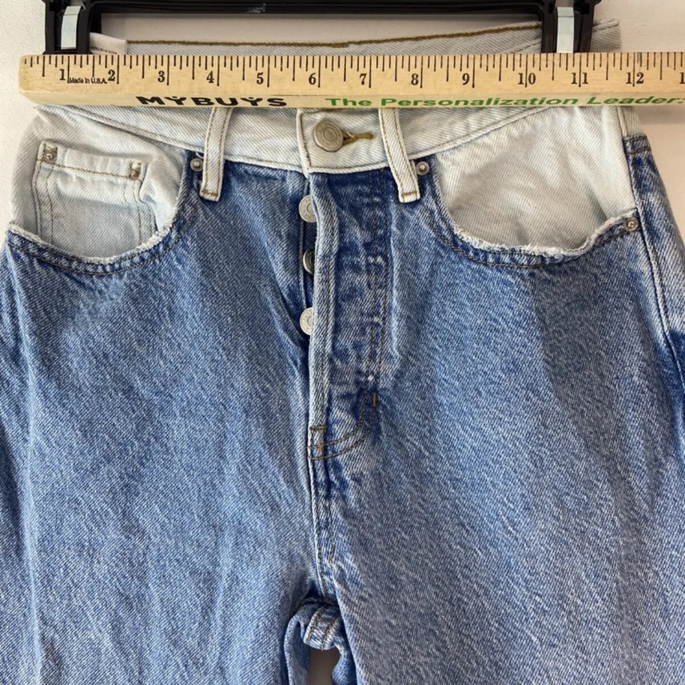 Pacsun Patchwork Buttonfly Color Block Jeans Y2k … - image 2